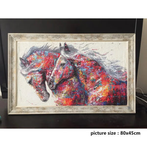 Do it Yourself Diamond Painting Kits Horses DIY Handmade Needlework Diamond Embroidery Animal Mosaic Picture