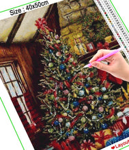 Load image into Gallery viewer, Christmas Tree Full Diamond Diamond Painting Cross Stitch Embroidery Gifts Patterns Unfinished Home Decor
