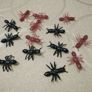 50/100/200Pcs Simulation Ants Novelty Halloween Stimulating Plastic Realistic Insects Ant Pranks Joking Toys