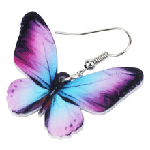 Load image into Gallery viewer, Butterfly Insect Dangle Drop Earrings Acrylic Big Bright-Colored Novelty Jewelry For Women Girls Ladies Teens
