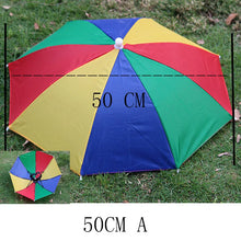 Load image into Gallery viewer, Umbrella Hat Novelty Foldable Outdoor Sun Shield Rainy Day Hands Folding &amp; Waterproof Multi-color Hat Cap Great Gift
