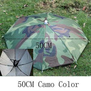 Umbrella Hat Novelty Foldable Outdoor Sun Shield Rainy Day Hands Folding & Waterproof Multi-color Hat Cap Great Gift