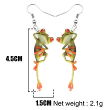 Load image into Gallery viewer, Cute Cartoon Frog Acrylic Drop Earrings Big Long Dangle Novelty Animal Jewelry For Women Girls Teen Charms Great Gift
