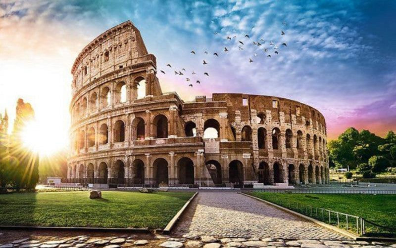 5D DIY Diamond Painting Rome Colosseum Full Square Drill Diamond Embroidery Cross Stitch 5D Home Decor Gift