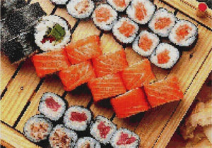 Sushi 5D Diamond Painting Food Mosaic Full Square Drill Cross-Stitch Embroidery Decorations For Home