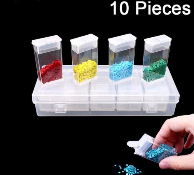 Diamond Painting Storage Tool Transparent Plastic Storage Box Diamond Embroidery Drill Storage Box Gift