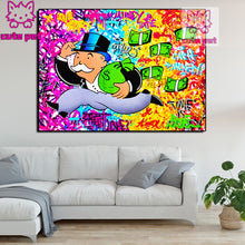 Load image into Gallery viewer, Monopoly Time Is Money DIY Full Drill Diamond Painting Handmade Arts Cross Stitch Embroidery Colorful Mosaic Diamond Art Decor
