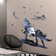 Load image into Gallery viewer, Self-Adhesive Silhouette Wolf Stickers Bedroom Living Room Decor Creative Personality Wall Decor Office Decoration Home Decor
