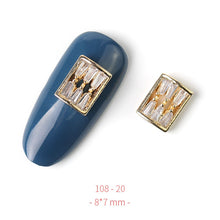 Load image into Gallery viewer, 3D Metal Nail Art Jewelry Japanese Style Nail Bling Decorations The Top Quality Crystal Manicure Zircon Diamond Charms Pendants
