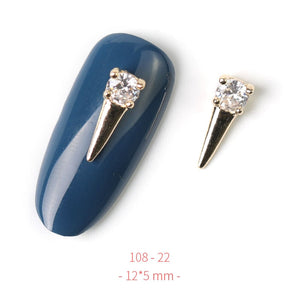 3D Metal Nail Art Jewelry Japanese Style Nail Bling Decorations The Top Quality Crystal Manicure Zircon Diamond Charms Pendants