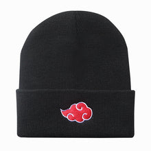 Load image into Gallery viewer, Men Women Beanies Fall Winter Warm Hat Anime Akatsuki Cosplay Red Cloud Embroidery Unisex Caps Knitted Bonnet
