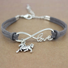 Load image into Gallery viewer, Dog Paws Best Friends Heart Unicorn Animal Infinity Love Charm Bracelets  Jewelry Women Men Girl Boy Unisex Gift 20 Colors
