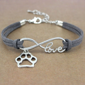 Dog Paws Best Friends Heart Unicorn Animal Infinity Love Charm Bracelets  Jewelry Women Men Girl Boy Unisex Gift 20 Colors