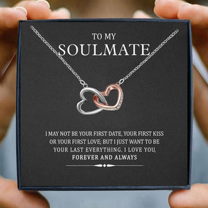 Heart Pendant Necklaces for Women Necklace Gift Female Girl Crystal Infinity Necklace Gifts Wife Lovers To My Soulmate Jewelry