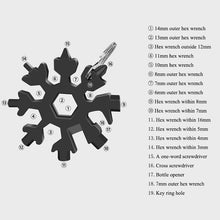 Load image into Gallery viewer, Multi-Tool Snowflake Turtle Wrench Tool Spanner Hex Wrench Multifunction Camping Outdoor Survival Tools Opener Screwdriver
