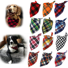 Load image into Gallery viewer, Dog Bandanas Pet Scarf Pet Bandana For Dog Cotton Plaid Washable Clothing Collar Cat Dog Scarf Dog Accessories

