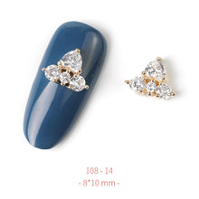 Load image into Gallery viewer, 3D Metal Nail Art Jewelry Japanese Style Nail Bling Decorations The Top Quality Crystal Manicure Zircon Diamond Charms Pendants
