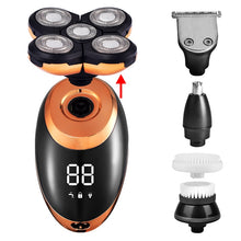 Load image into Gallery viewer, IPX7 Waterproof Electric Shaver Razor for Men Beard Hair Trimmer Rechargeable Bald Head Shaving Machine LCD Display Grooming Kit

