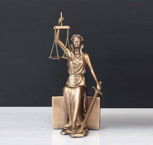 Load image into Gallery viewer, Creative Imitation Bronze Statue Goddess Justice Bookcase Office Presents Gifts for Lawyers Goddess Justice Decoration Crafts
