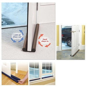 1pc Twin Cloth Draft Door  Dodger Guard Stopper Energy Save Window Protector Doorstop Decor Home Improvement