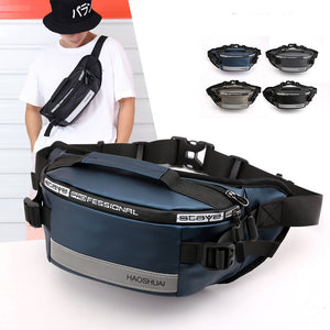 Anti-theft Male Belt Close-Fitting Waist Bags Multi-Functional Hip Bum Reflective Strip Shoulder Bag  Men Nylon Fanny Chest Pack