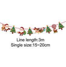 Load image into Gallery viewer, Christmas Banner Merry Christmas Decor for Home Garland Christmas Ornaments Noel Navidad 2021 Christmas Decor Happy New Year
