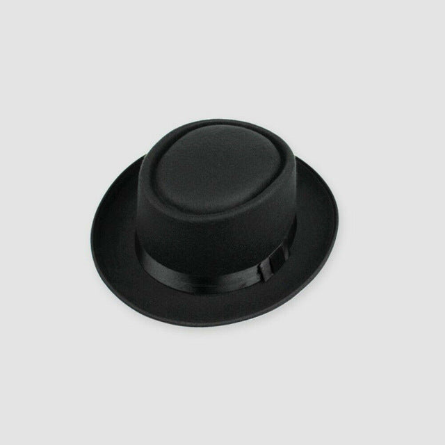 Walter White Style Fedoras Unisex Classic Hat Jazz Cap Gentleman's Hats Choose Color with Black Wrap