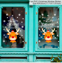 Load image into Gallery viewer, Santa Claus Elk Windows Christmas Curtain Decor Clip Merry Christmas Decor for Home Christmas Gifts
