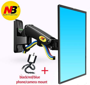 NB F120 17-27" aluminum GS Gas Spring 360 rotate Full Motion TV Wall Mount Bracket lcd monitor wall mount stand  screen holder