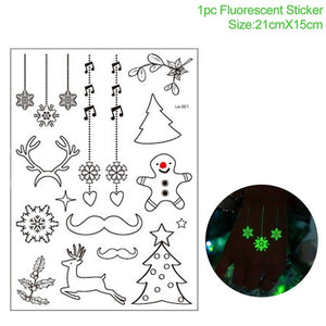 Christmas Window Stickers Christmas Decorations for Home Christmas Ornaments Xmas Party Decor Window Decal