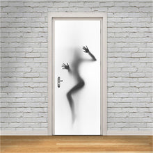 Load image into Gallery viewer, Self Adhesive Vinyl Removable Stickers on the Door Home Decor Girl Silhouette Wall Decals Mural Poster Door Wallpaper deurposter
