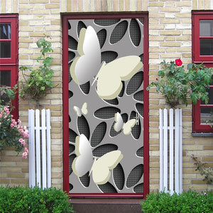 Self Adhesive Vinyl Removable Stickers on the Door Home Decor Girl Silhouette Wall Decals Mural Poster Door Wallpaper deurposter