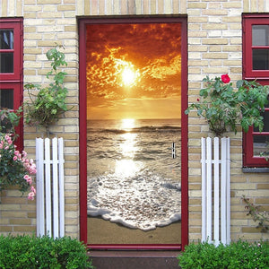 3D Door Art Decal Sticker PVC Self Adhesive Waterproof Wall Mural Decals Sticker on the Doors DIY Home Designs