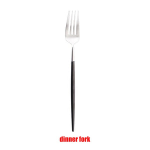 Spklifey Dinnerware Set Stainless Steel Cutlery Set Spoon Fork Knife Western Steel Cutlery Set Kitchen Accessories for Home