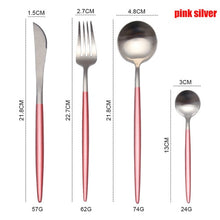 Load image into Gallery viewer, Spklifey Dinnerware Set Stainless Steel Cutlery Set Spoon Fork Knife Western Steel Cutlery Set Kitchen Accessories for Home
