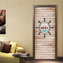 Load image into Gallery viewer, 2PCS SET 3D Door Sticker PVC Self-adhesive Waterproof Removable Home Decor Wine Shelf Decals DIY Wall Art Mural stickers porte
