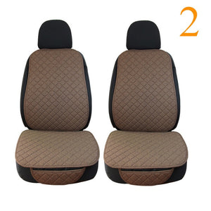 Large Size Flax Car Seat Cover Protector Linen Front or Rear Seat Back Cushion Pad Mat Backrest for Auto Interior Truck Suv Van