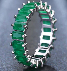 EMMAYA Austrian Zircon Silver Color Unique Design CZ Ring Paved Fashion Women Ring Jewelry