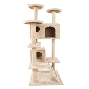52-inch Cat Climbing Tree Board Cat Kitten Scratching Post Toy Pet Jumping Frame Tower Climbing Frame House Pets Accessories