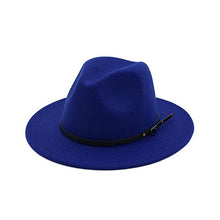 Load image into Gallery viewer, Fedora Hat Men Women Imitation Woolen Winter Women Felt Hats Men Fashion Black Top Jazz Hat Fedoras Chapeau Sombrero Mujer 2019

