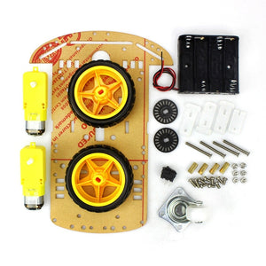 Cheap Smart Robot Motor Car Chassis Kit Avoidance Tracking Speed Encoder Battery Box 2WD Ultrasonic Module for Arduino Diy Kit