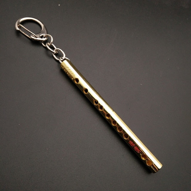 Mo Dao Zu Shi Keychain Flute Metal Mini Pocket Musical Instrument Keychain Cosplay Prop Accessories Flute Keyring Key Chain Pendant