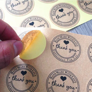 100PC Thank you Sticker Sealing Label Round Shape Stickers Office Supplies Label Stickers Business