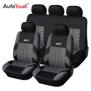 AUTOYOUTH Hot Sale 9PCS and 4PCS Universal Car Seat Cover Fit Most Cars with Tire Track Detail Car Styling Car Seat Protector