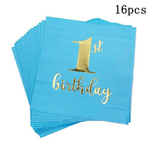 Load image into Gallery viewer, One Year Birthday Gift Hat Tie 1st Birthday Banner Kids Happy Birthday Banner 1 One Year First Birthday Boy Baby Shower
