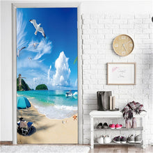 Load image into Gallery viewer, DIY Home Decor 2PCS SET Landscape Door Mural Self-adhesive Waterproof Vinyl Posters Wall Sticker Bathroom Art Decals
