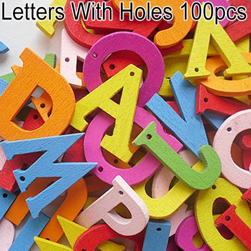 100Pcs Colorful Letters Numbers Wooden Flatback Cute Fridge Magnets DIY Home Decoration Accessories Kids Early Learning toys