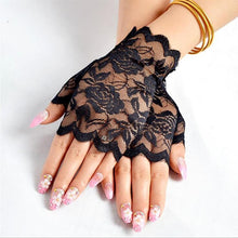 Load image into Gallery viewer, Long Fingerless Womens Sexy Lace Gloves Ladies Half Finger Fishnet Mesh Gloves
