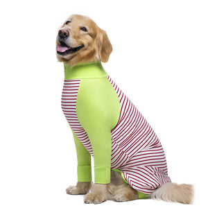 Striped Large dog clothes Cartoon Pajamas For gril boy Dogs Coat 4 Legs Dog Jumpsuit Sweatshirt Dog Clothing Pets Clothing