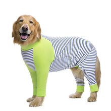 Load image into Gallery viewer, Striped Large dog clothes Cartoon Pajamas For gril boy Dogs Coat 4 Legs Dog Jumpsuit Sweatshirt Dog Clothing Pets Clothing
